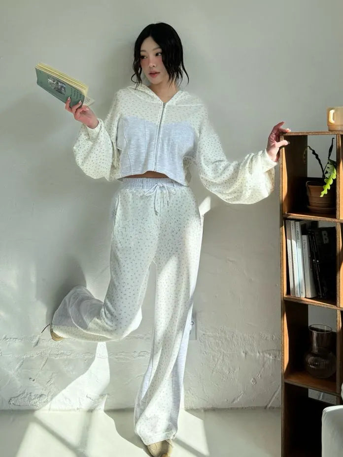 [Preorder] Flower tile zip-up with hood