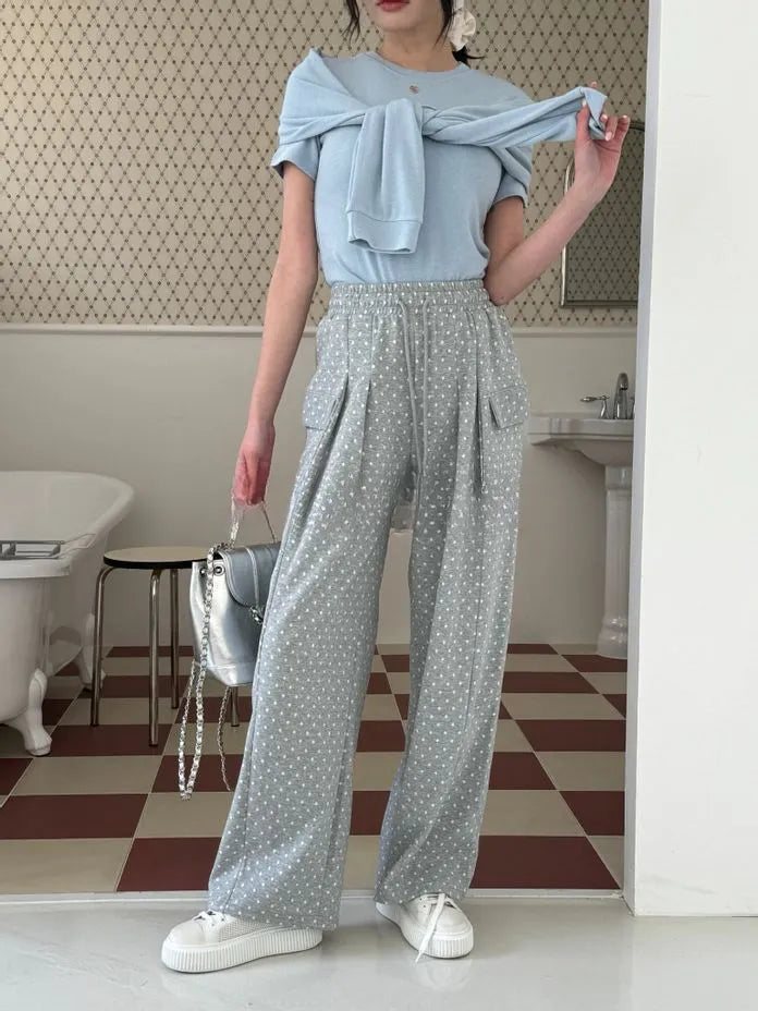 [Preorder] Polka dot pleated pants