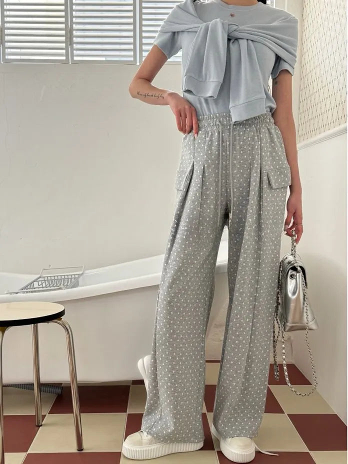 [Preorder] Polka dot pleated pants