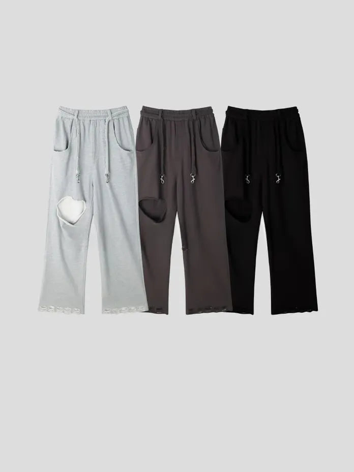 [Preorder] Loose-fit cotton sweatpants with cut