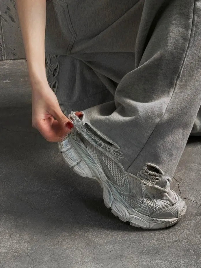 [Preorder] Loose-fit cotton sweatpants with cut