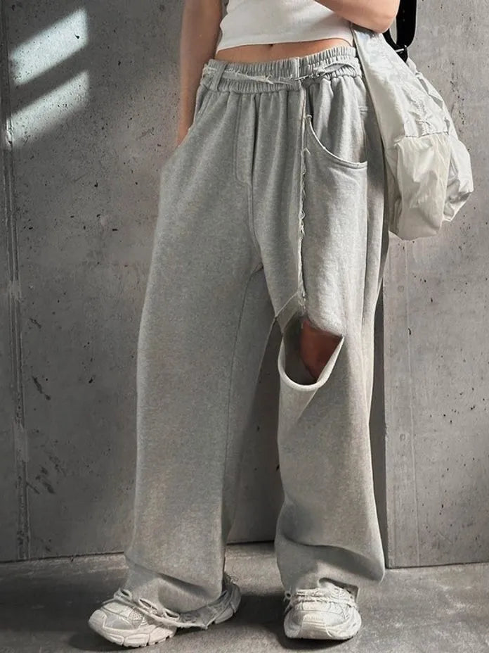 [Preorder] Loose-fit cotton sweatpants with cut