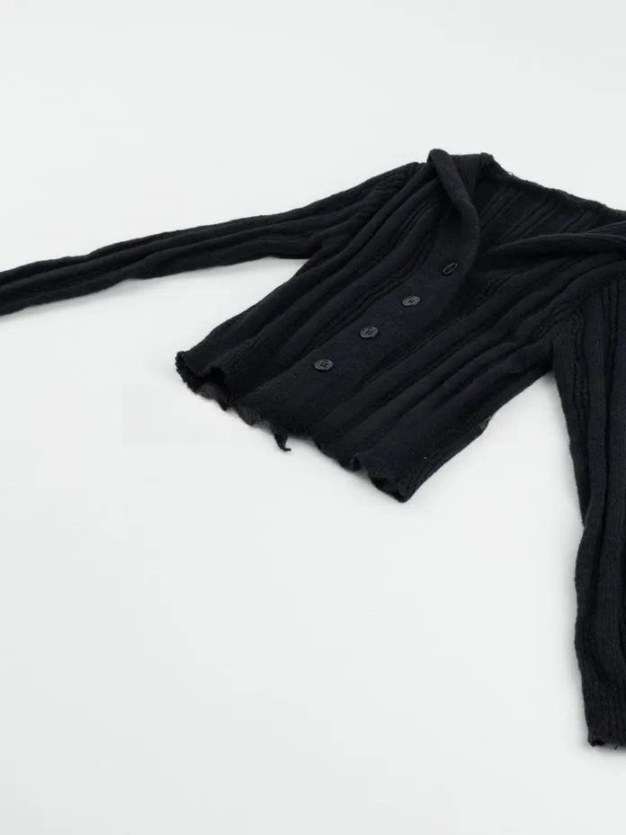 [Preorder] V-neck ribbed knit cardigan