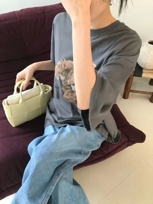 [Preorder] Oversized cute dog T-shirt