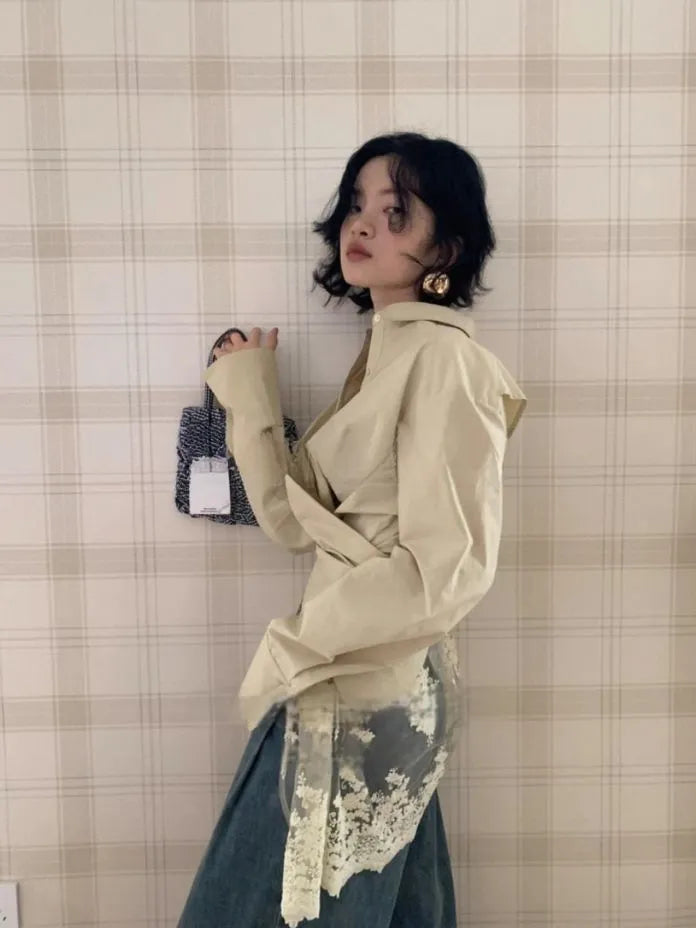 [Preorder] Flower lace blouse