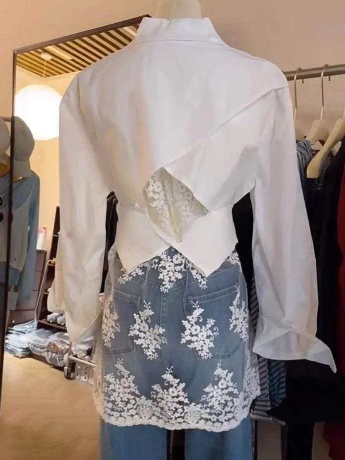 [Preorder] Flower lace blouse