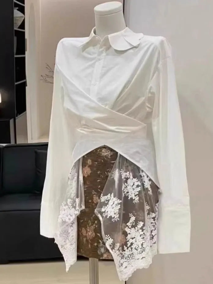 [Preorder] Flower lace blouse