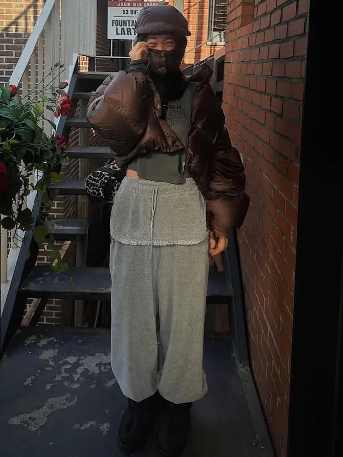 [Preorder] Wide leg pants with lace