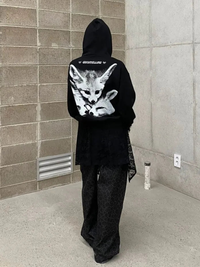 [Preorder] GRAY MELLOW fox hoodie