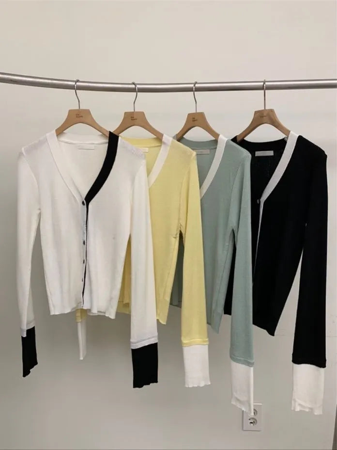 [Preorder] Two-tone button up cardigan