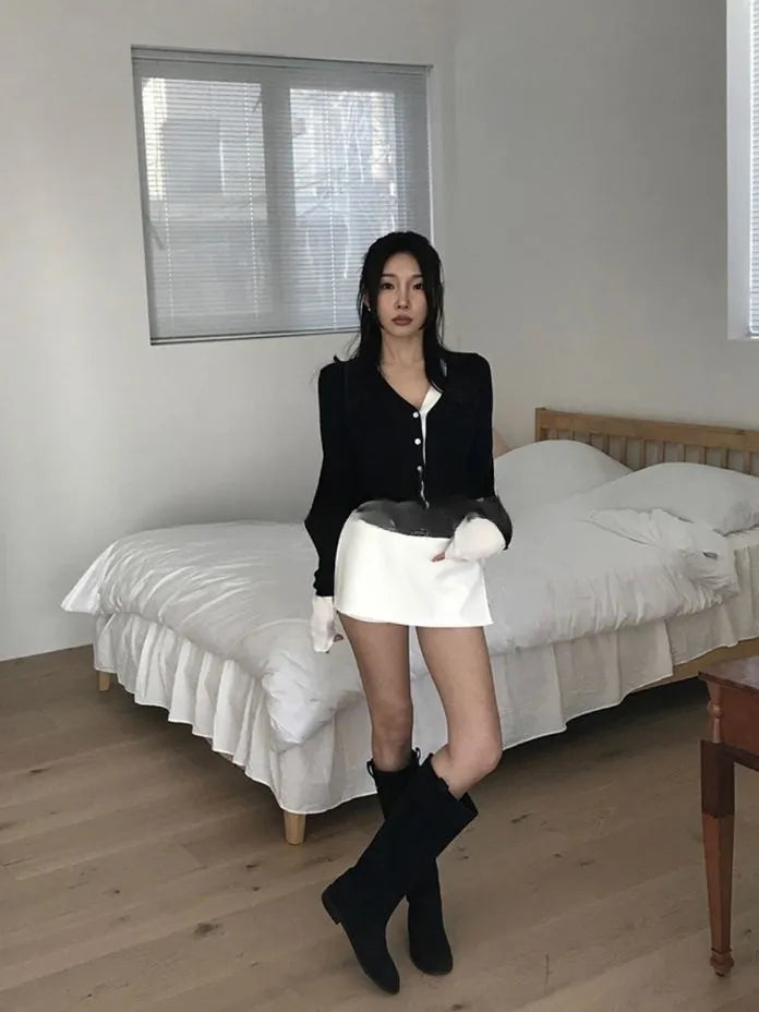 [Preorder] Two-tone button up cardigan