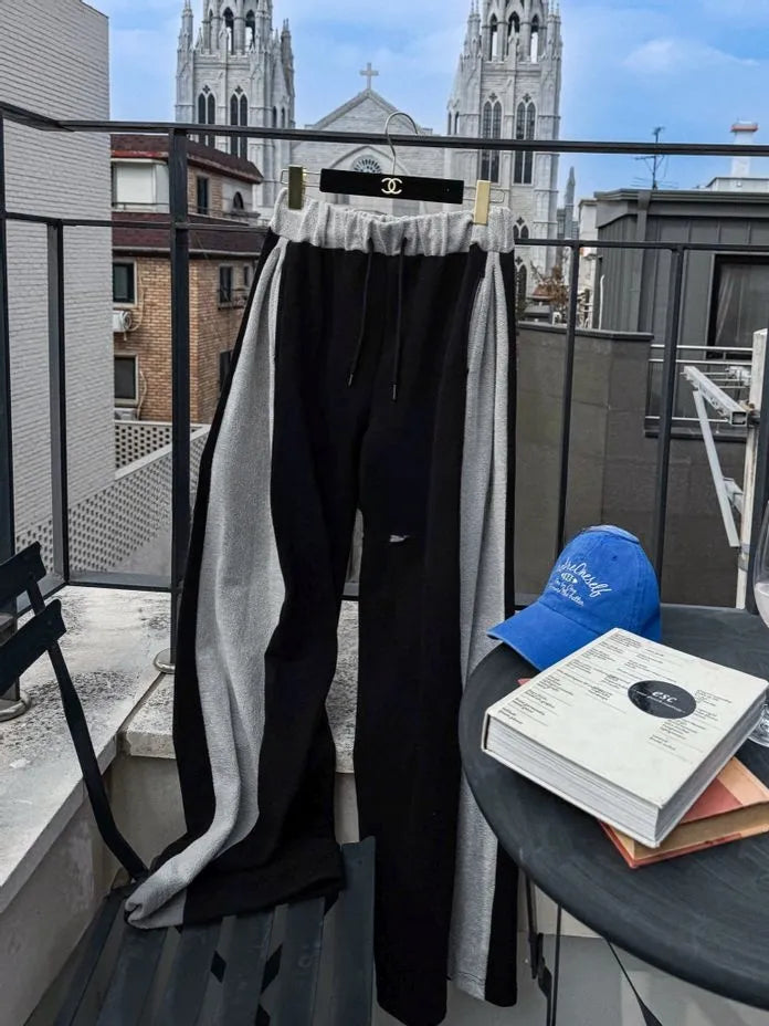 [Preorder] Cotton two-tone sweatpants