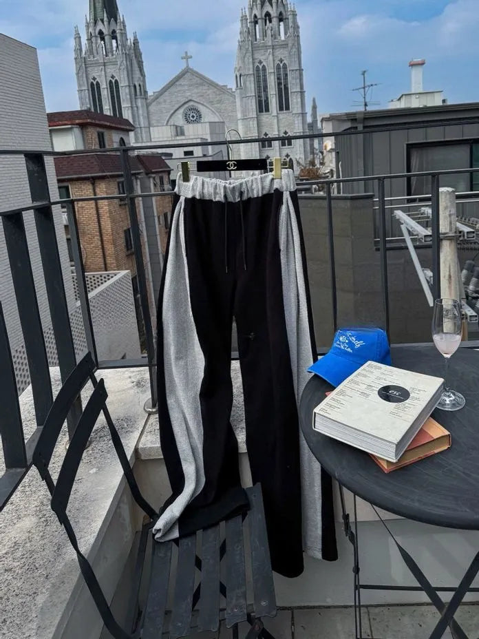 [Preorder] Cotton two-tone sweatpants