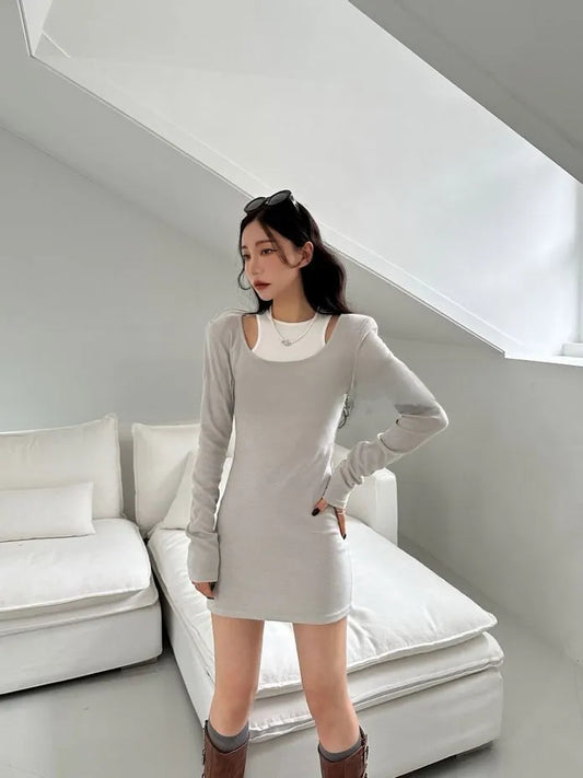 [Preorder] One-piece dress with undershirt set