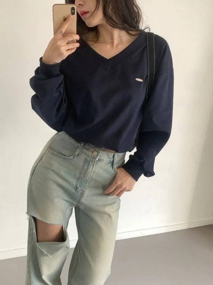 [Preorder] Venice V-neck sweatshirt