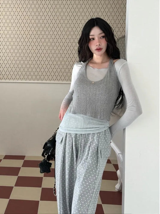 [Preorder] See-through shirt, knitted wool top