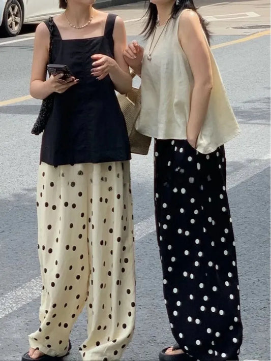 [Preorder] Linen polka dot pants