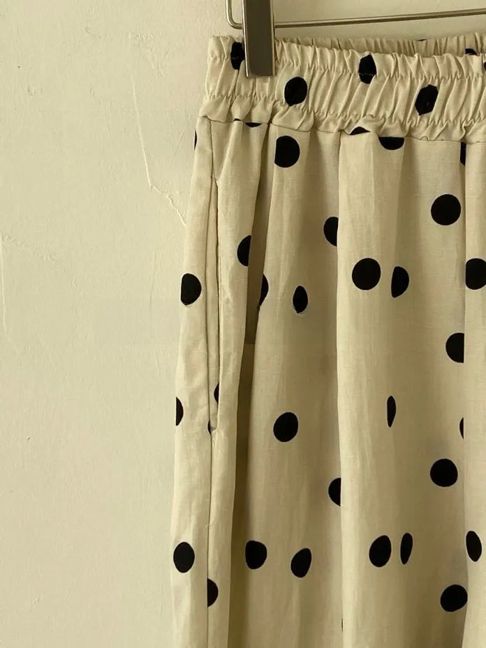 [Preorder] Linen polka dot pants