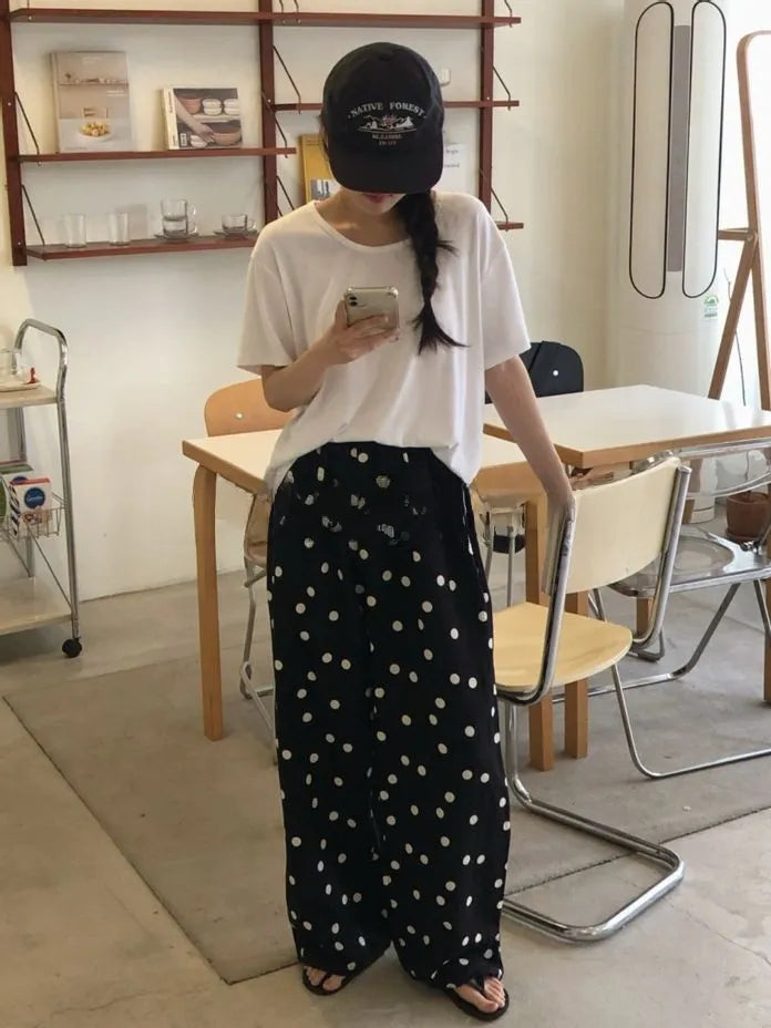 [Preorder] Linen polka dot pants
