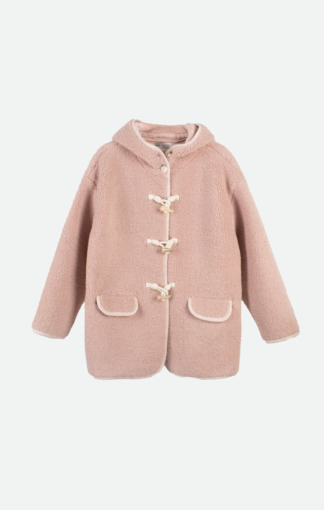 Lamb wool jacket with horn buttons