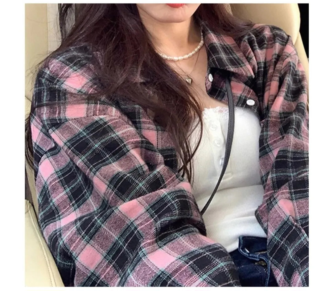 [Preorder] Checkered button up jacket