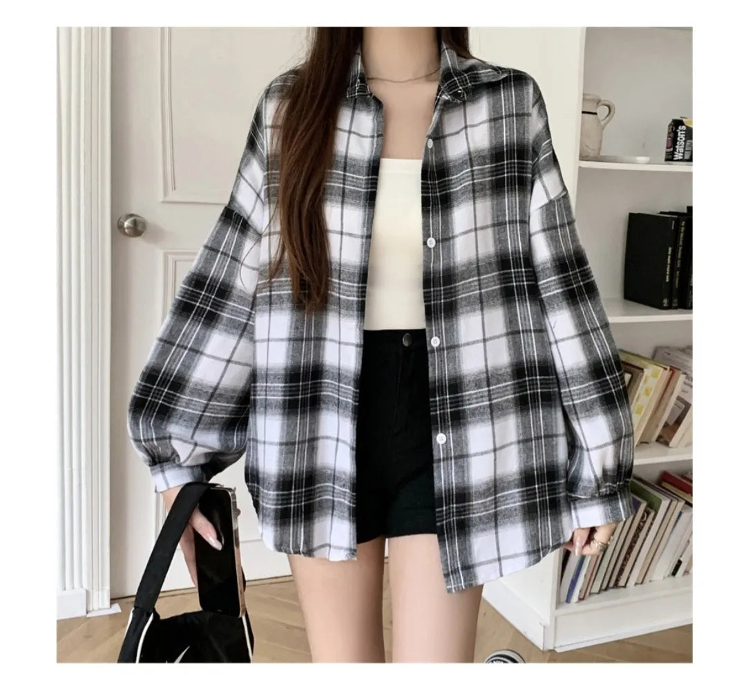[Preorder] Checkered button up jacket