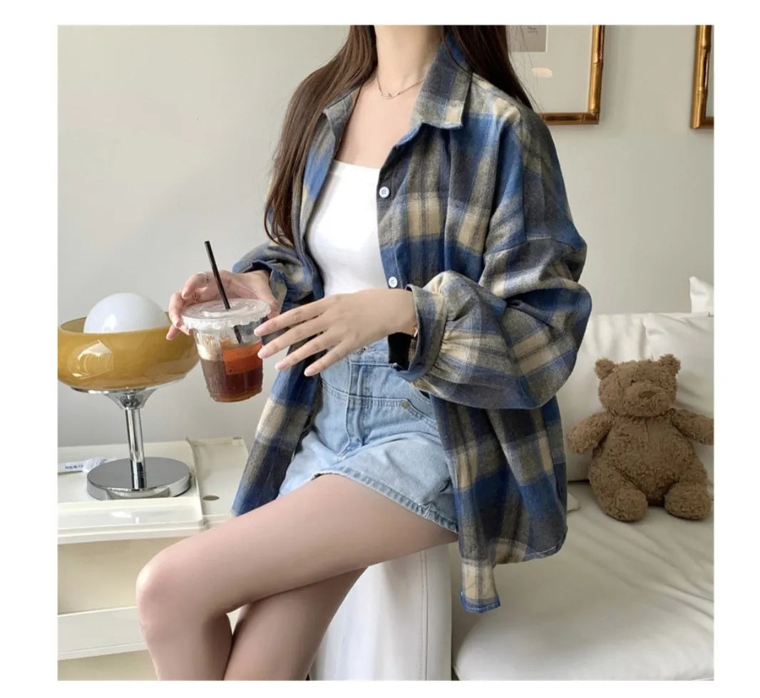 [Preorder] Checkered button up jacket