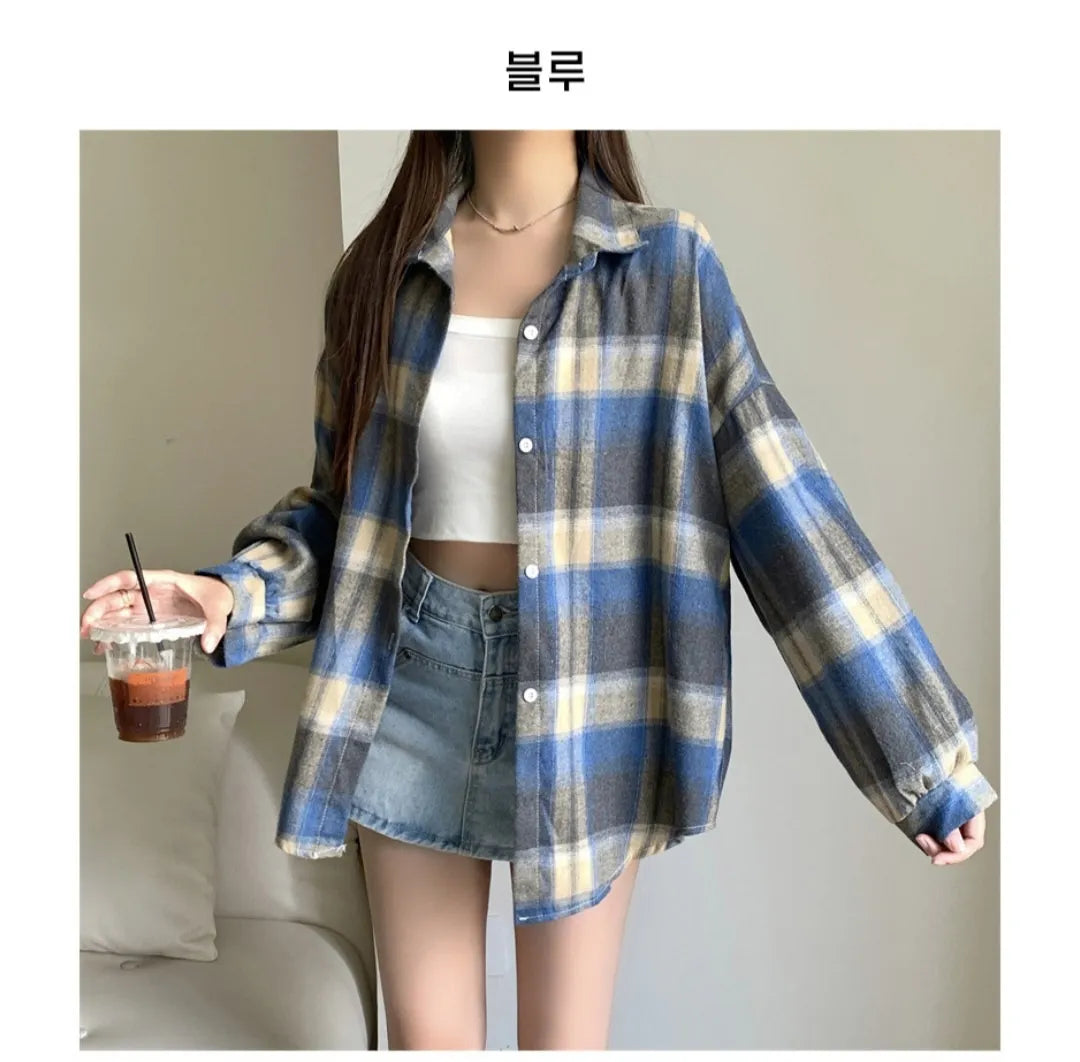 [Preorder] Checkered button up jacket