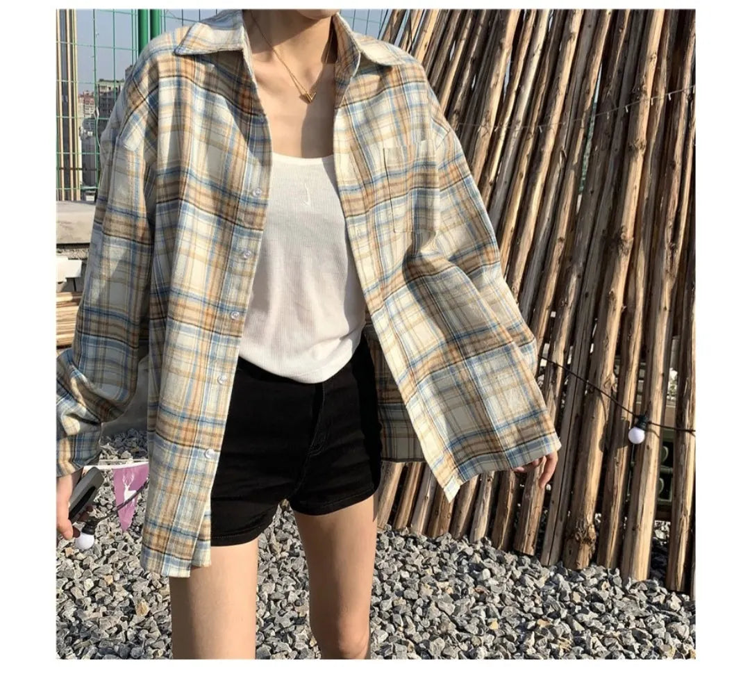 [Preorder] Checkered button up jacket