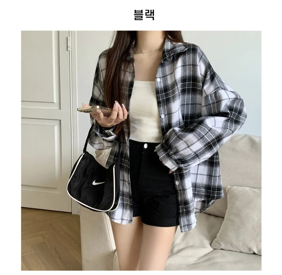[Preorder] Checkered button up jacket