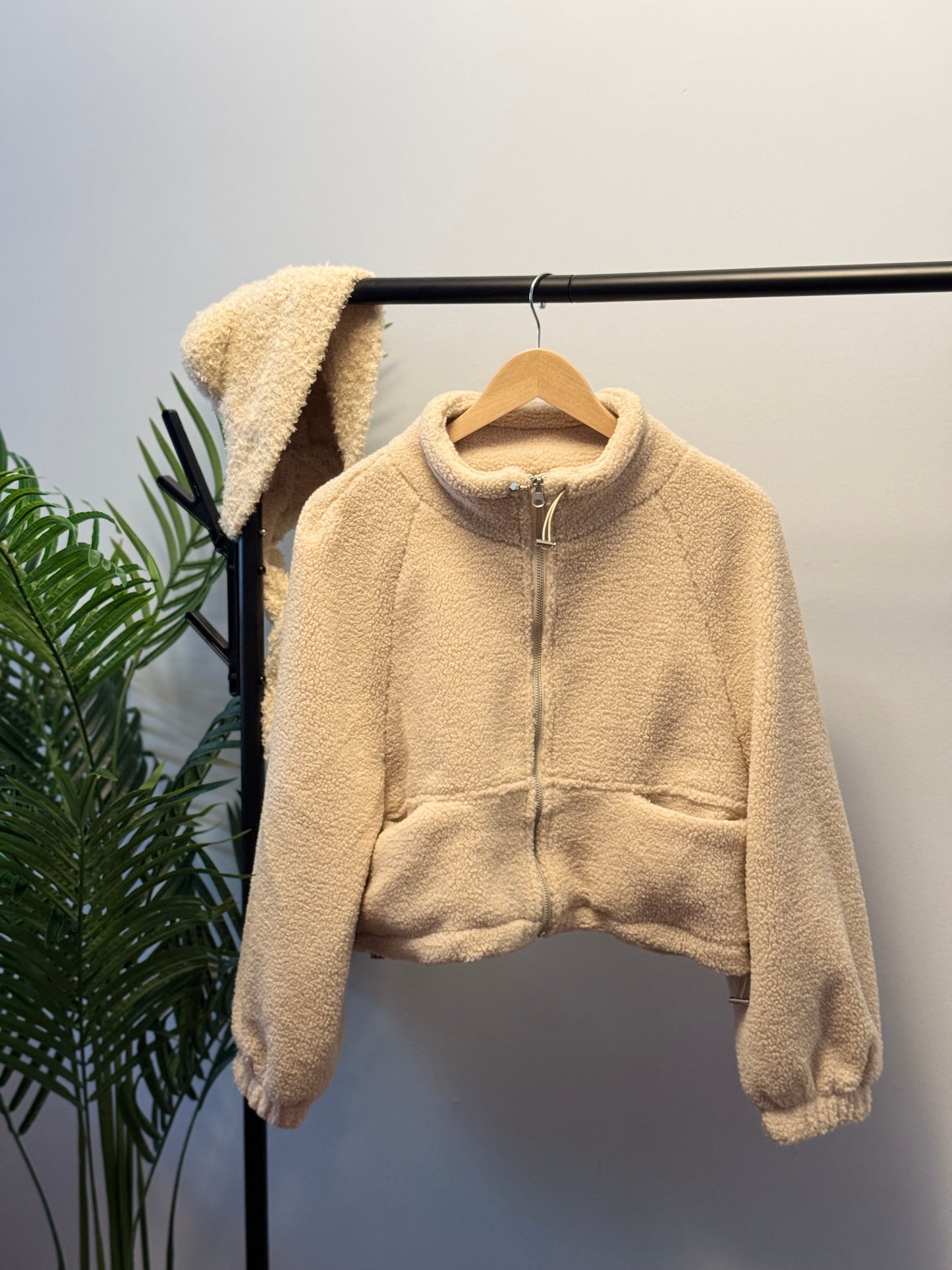 Lamb's wool jacket with pockets