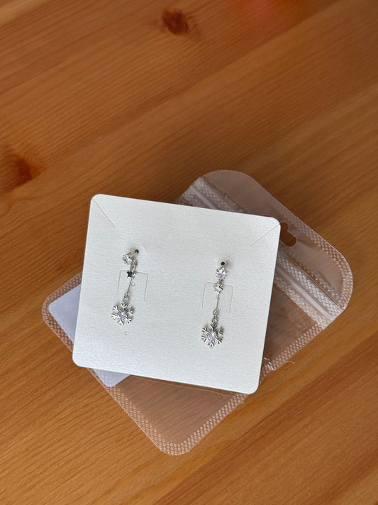 Snowflake with star earrings