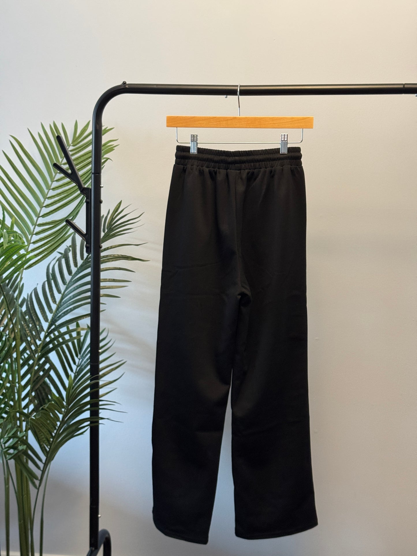 Straight cotton long pants