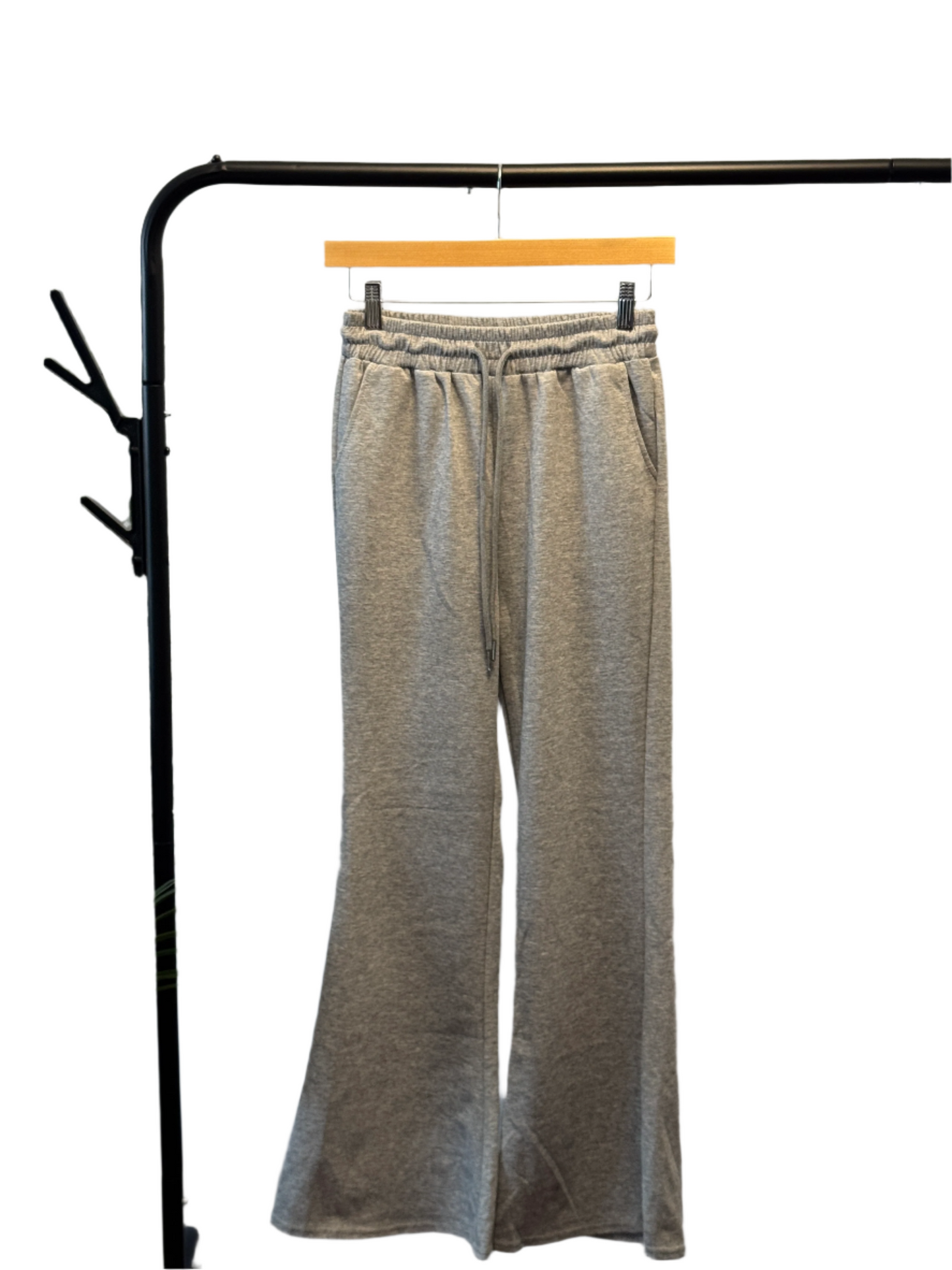 Cotton bell-bottoms with elastic waist