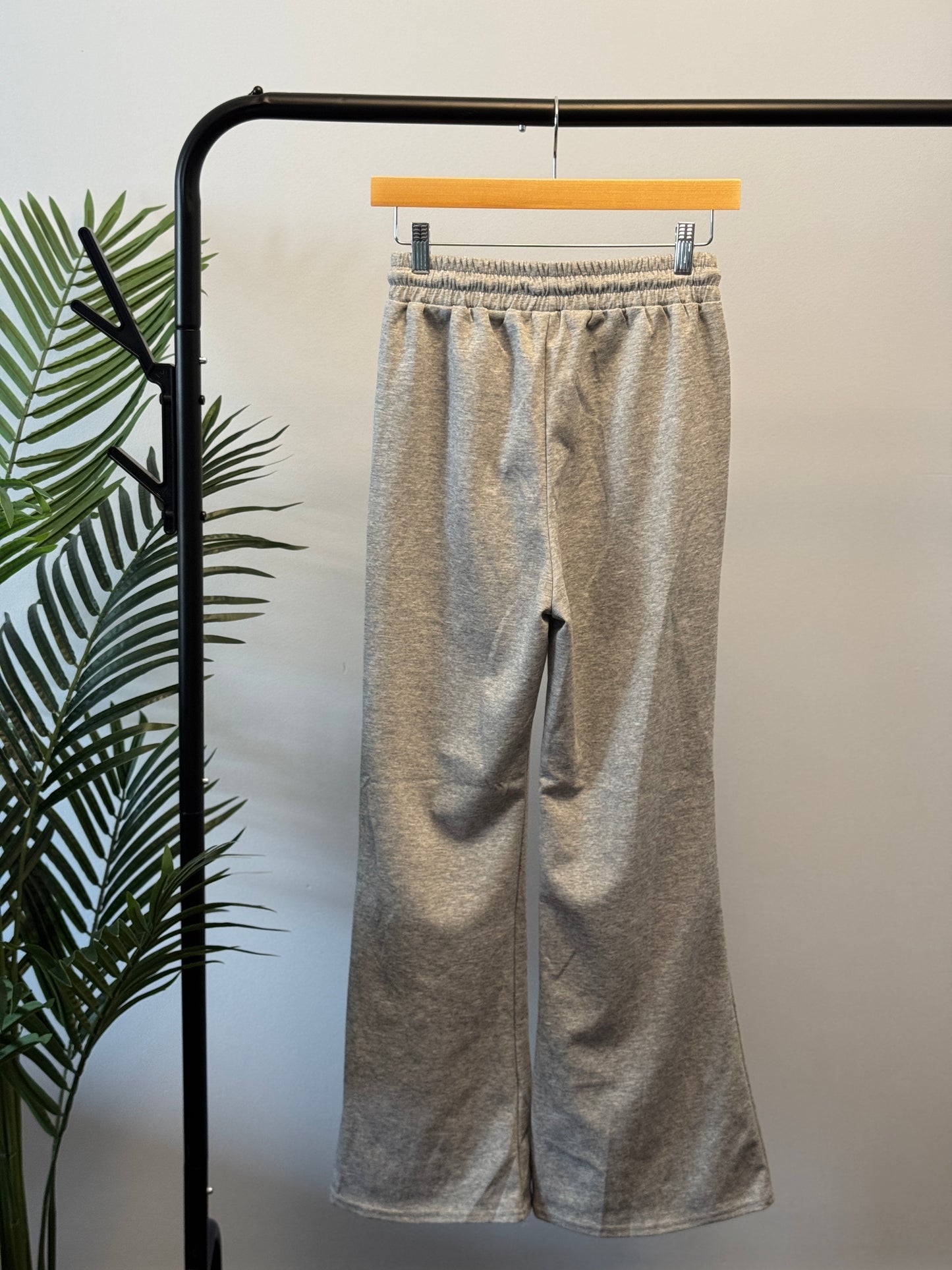 Cotton bell-bottoms with elastic waist