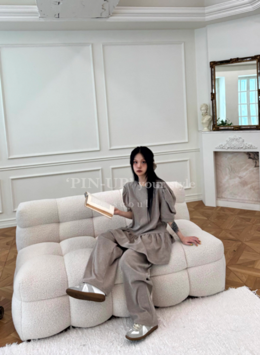 [Preorder] Pin-up loose fit top and pants set