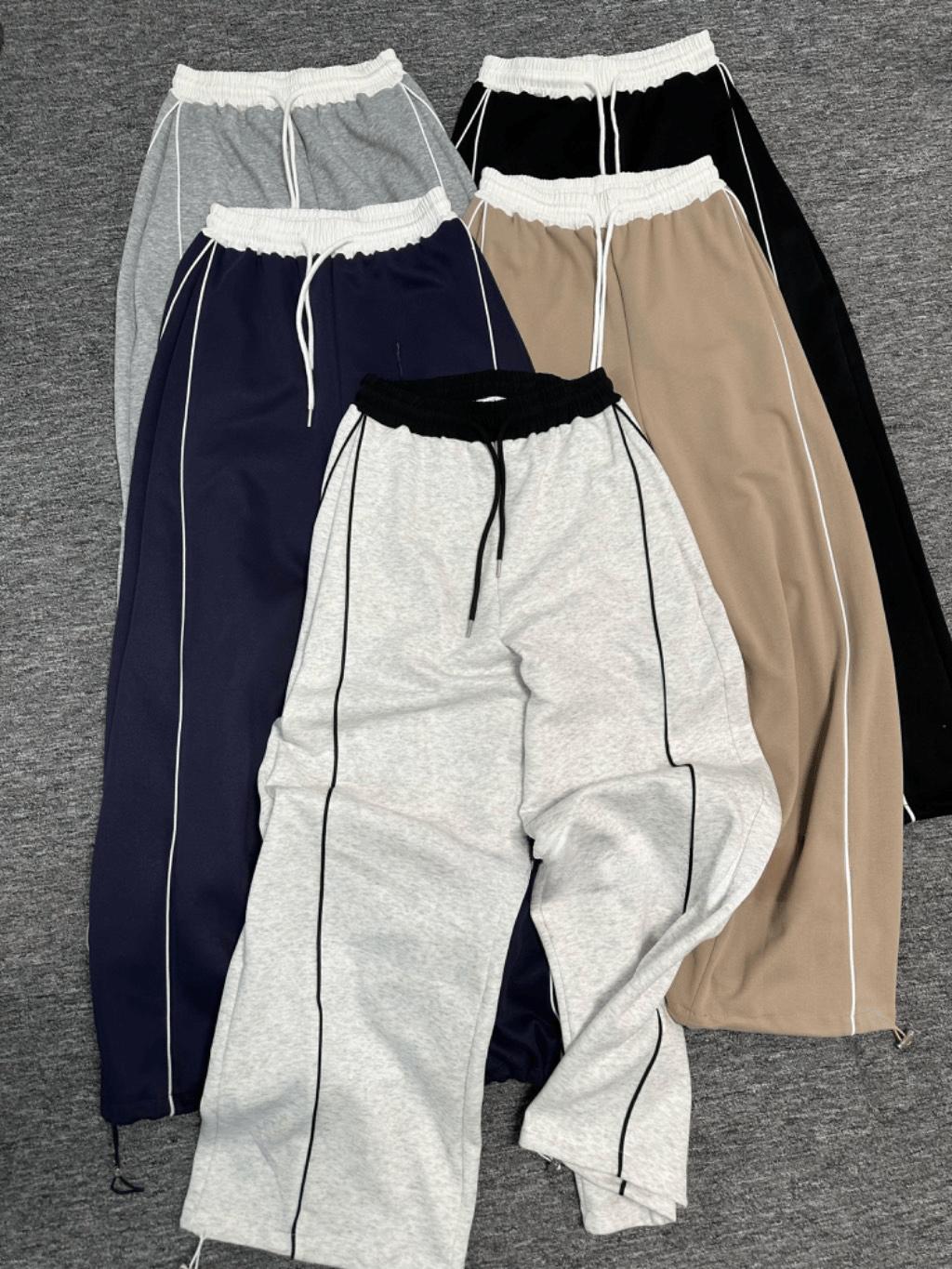 Wide leg pants with line